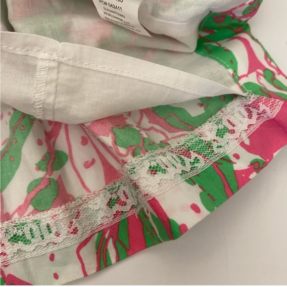 Lilly Pulitzer || Annabelle Tank Top in Hotty Pink + Green 2 - Picture 8 of 8